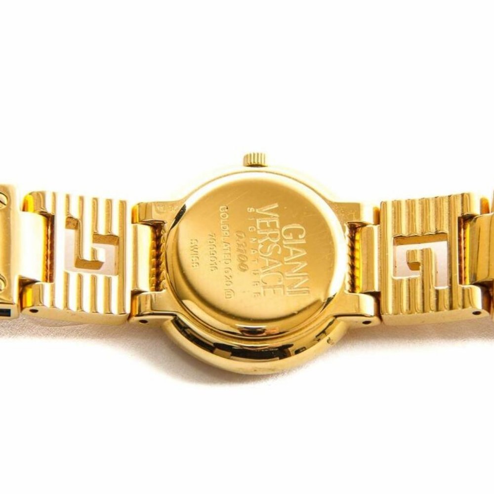 Authentic vintage ladies Gianni Versace medusa Gold plated quartz watch - Picture 10 of 11